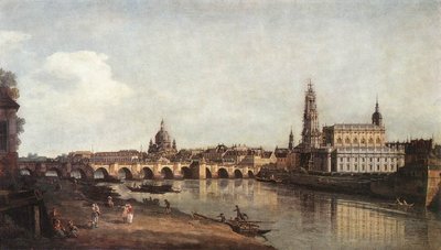 Veduta di Dresda dalla Riva Destra dell